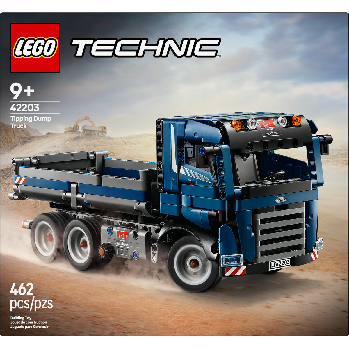  LEGO LEGO® Technic™ Tipping Dump Truck Toy, Blue Construction Vehicle Set 42203 - Technic - Bonton