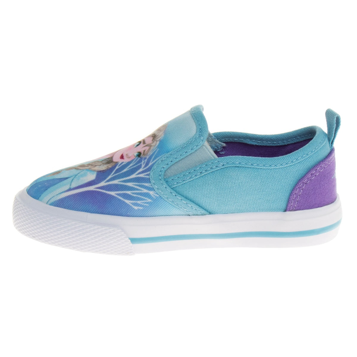  Josmo Frozen Elsa Anna Girls No Lace Shoes - Disney Character Loafer Low Top SlipOn Casual Tennis Canvas Sneakers (Size 5-12 Toddler) - 5 - Bonton