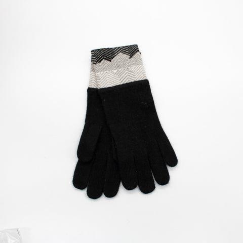 SLOUCHY GLOVES in GEOMETRIC DESIGN