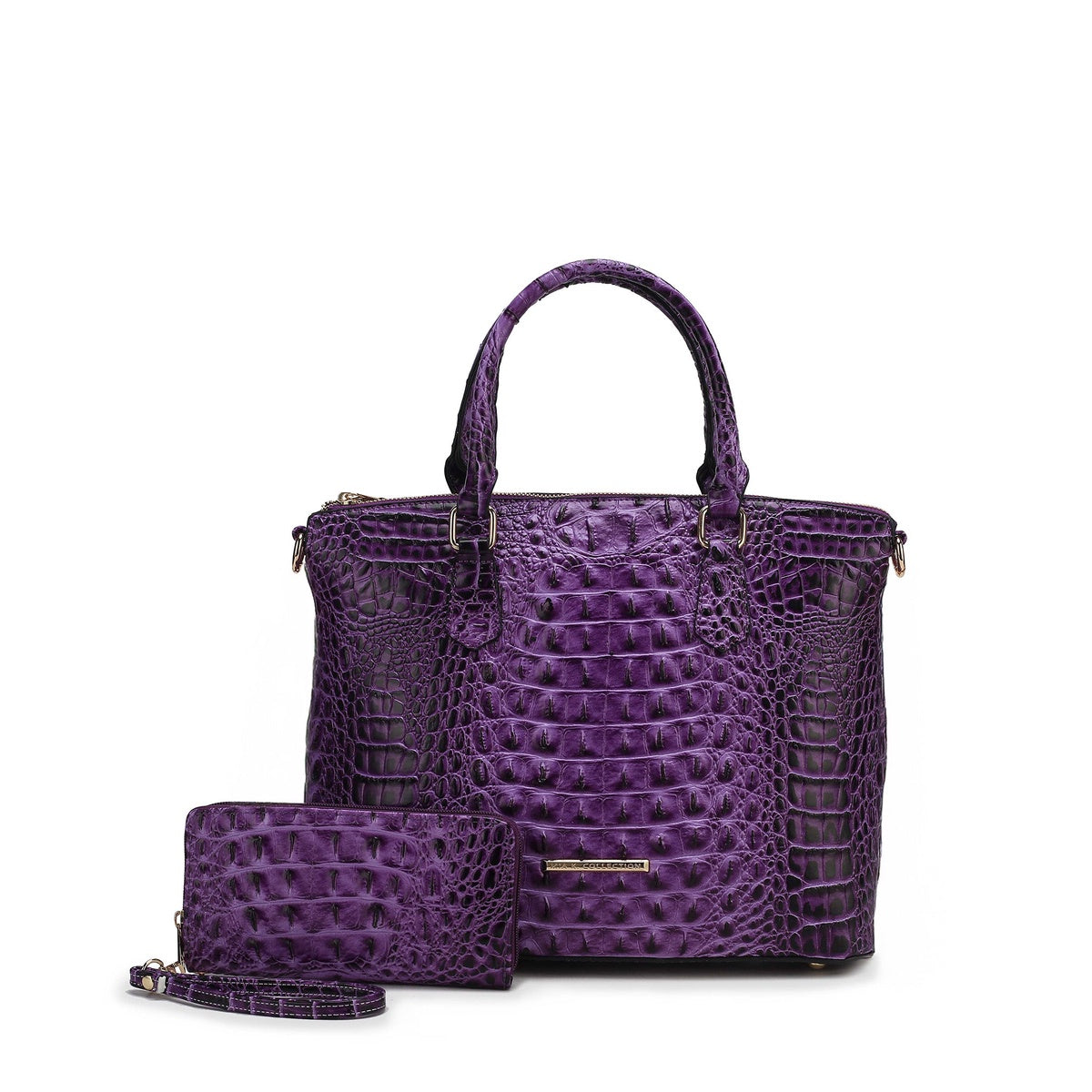  MKF Collection Liora Croc Embossed Tote Bag and Set - Croco Black - Bonton