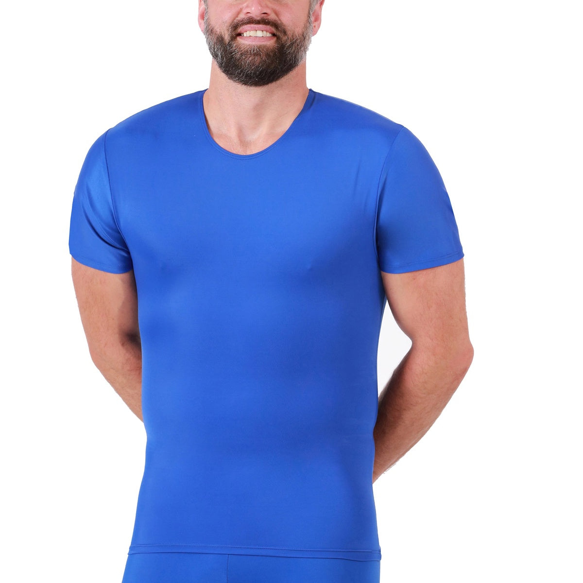  InstantFigure Insta Slim Big and Tall Activewear Compression Crew Neck TA0001BT - Army - Bonton
