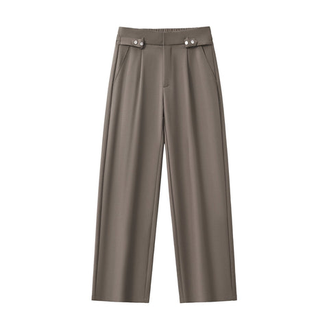 Kingsley Side-Tab Trousers BROWN