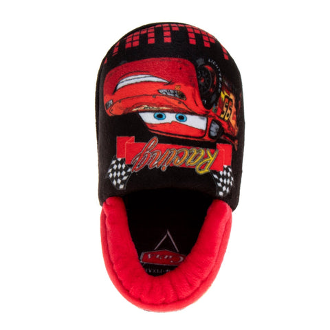 Disney Boys’ Cars Slippers – Lightning McQueen Fuzzy Slippers (Toddler)
