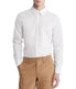 Long Sleeve Solid Stretch Slim Woven Shirt White
