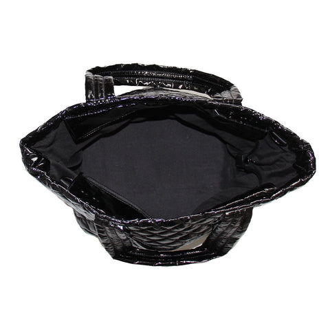 The Debra Diamond Tote Glossy Black