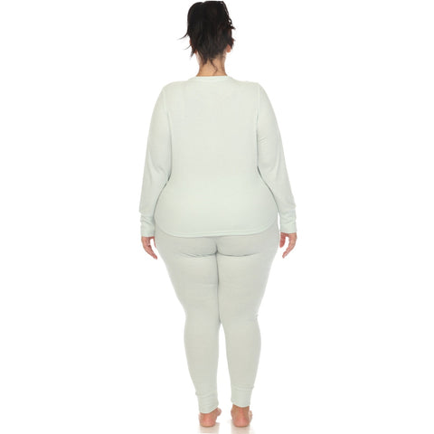 Plus Size Waffle Pajama Set