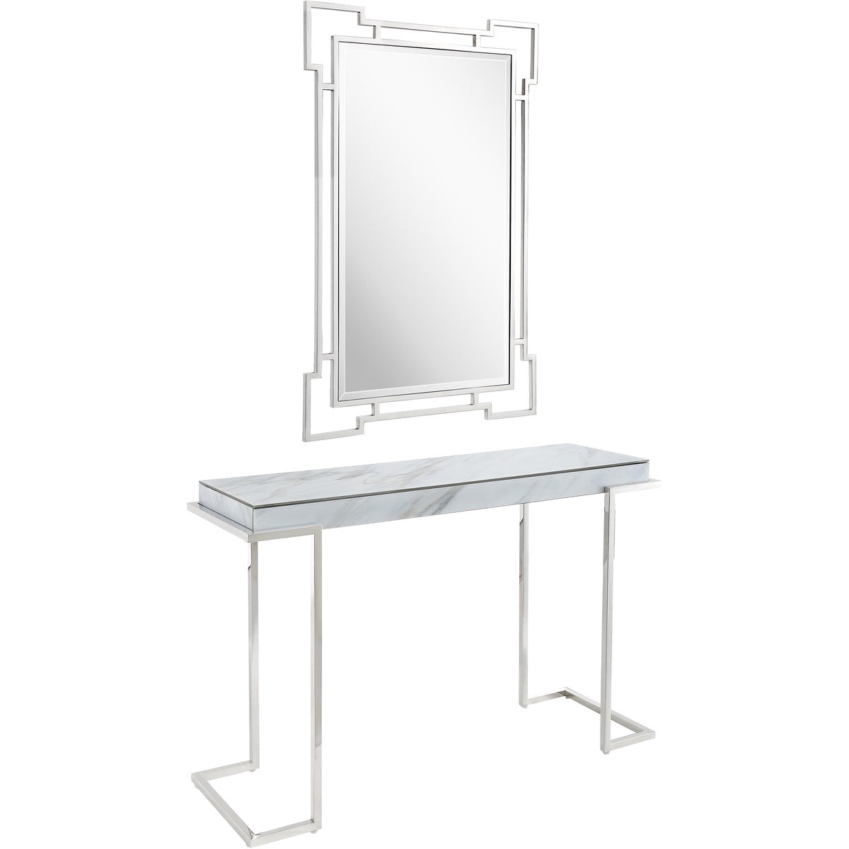  Camden Isle Aldon Wall Mirror and Console Table - Mirror - Bonton