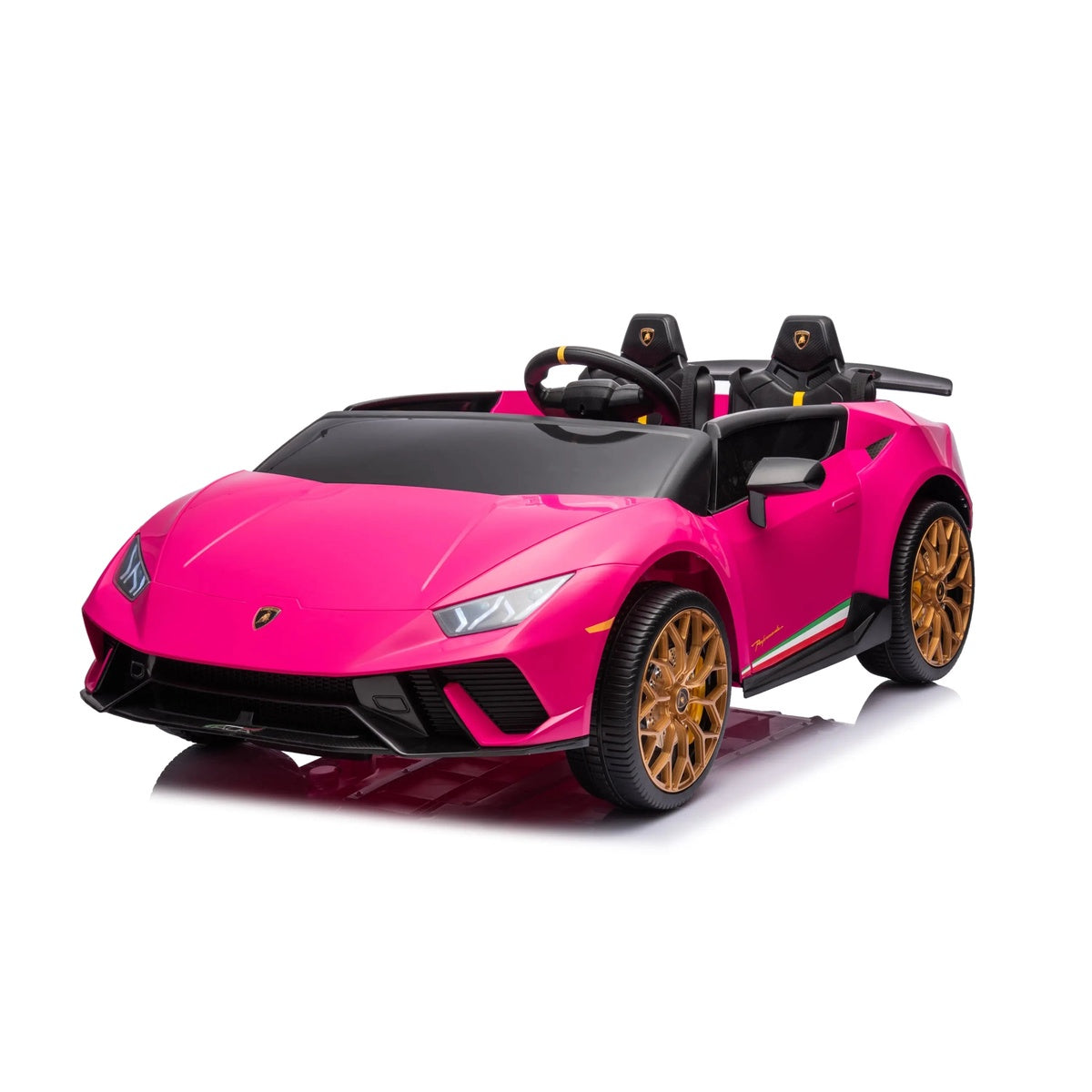  Freddo 24V Lamborghini Huracan 2 Seater Kids' Electric Ride-On - Black - Bonton