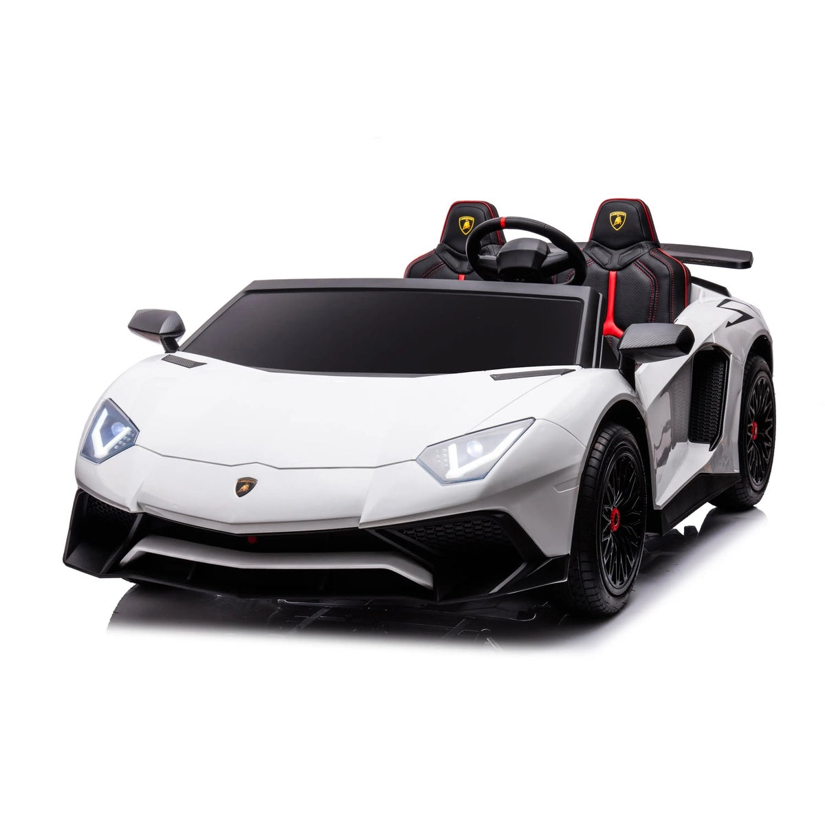  Freddo 24V Lamborghini Aventador 2 Seater Ride on Car for Kids: Advanced Brushless Motor & Differential for High-Octane Fun - Red - Bonton