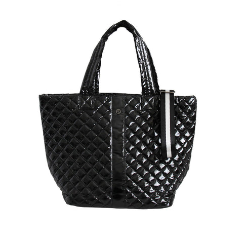 The Debra Diamond Tote Glossy Black