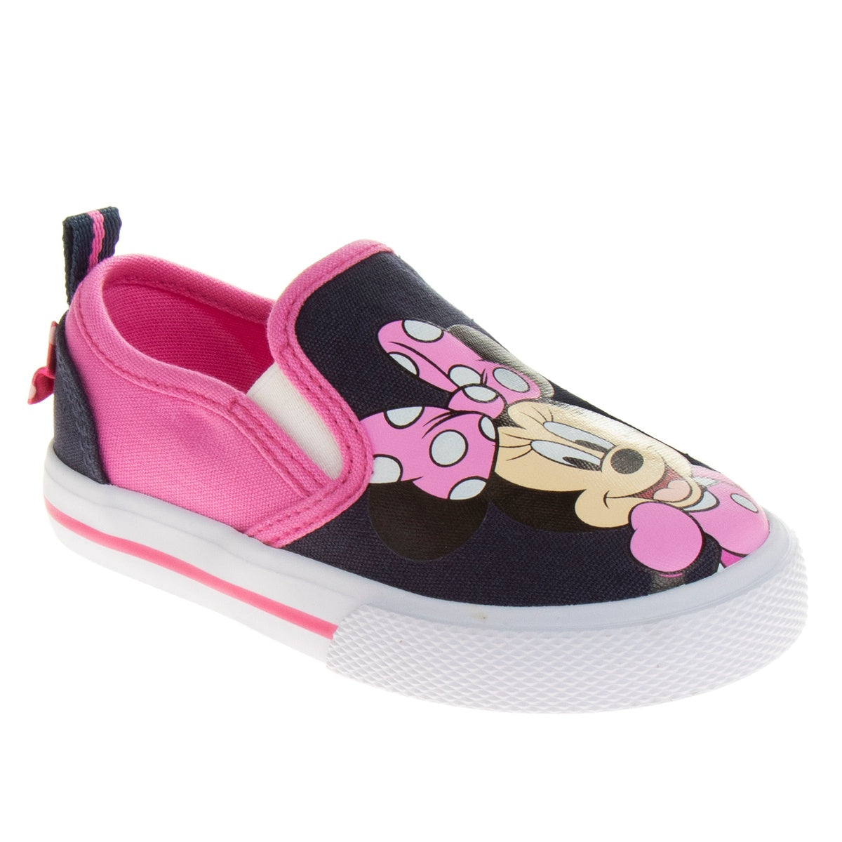  Josmo Disney Minnie Mouse Girls No Lace Shoes - Disney Character Loafer Low Top SlipOn Casual Tennis Canvas Sneakers (Size 5-12 Toddler) - 5 - Bonton