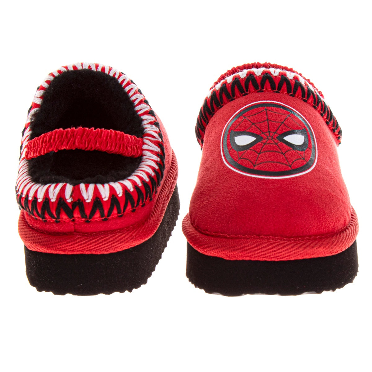  Josmo Marvel Avengers Boys Snow Slippers Spiderman Boots Faux Fur Winter Mules Cozy Warm House Shoes (Toddlers) - 11-12 - Bonton