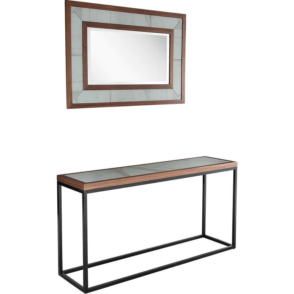  Camden Isle Riley Wall Mirror and Console Table - Mirror - Bonton