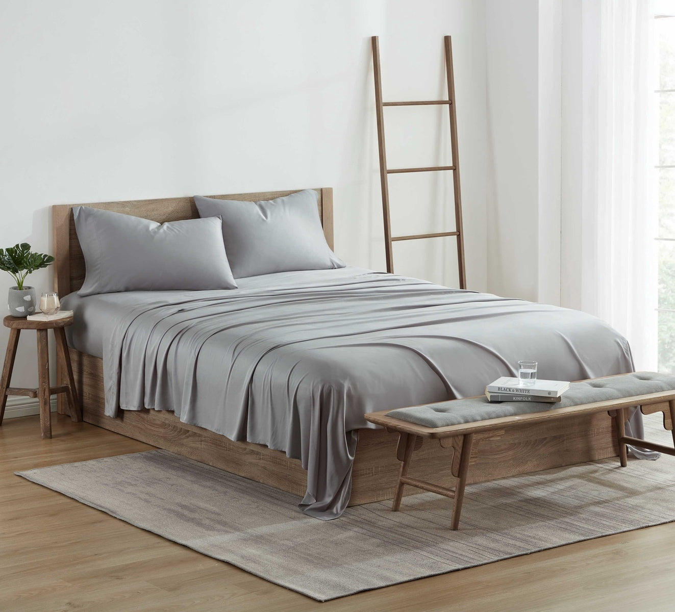  Kathy Ireland Home Kathy Ireland 300 Thread Count 100% Bamboo Sheet Set. - Queen - Bonton