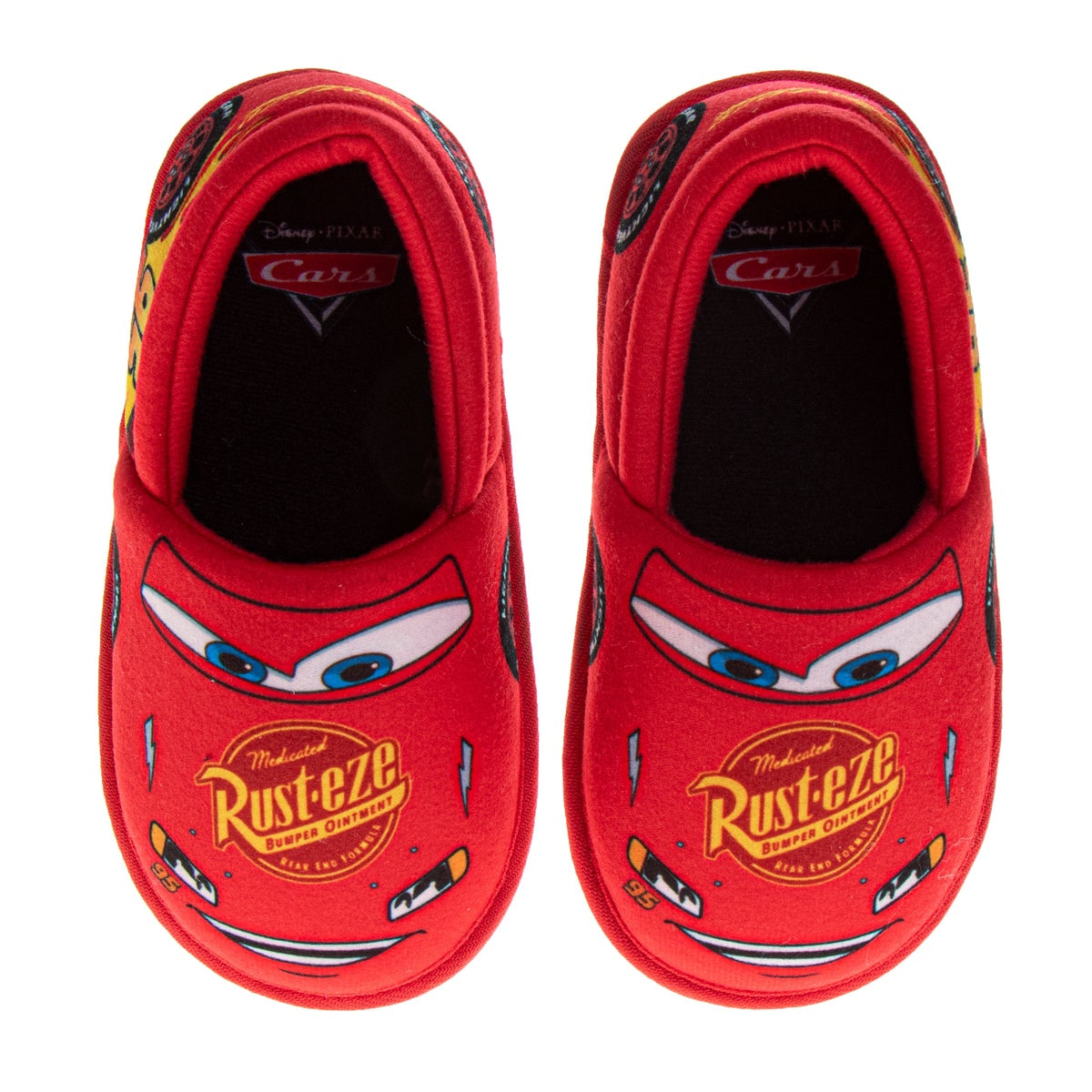  Josmo Disney Cars Boys Slippers Lightning Mcqueen Plush Warm Soft Aline Comfy Lightweight House Shoes (5-10 Toddler) - 5-6 - Bonton