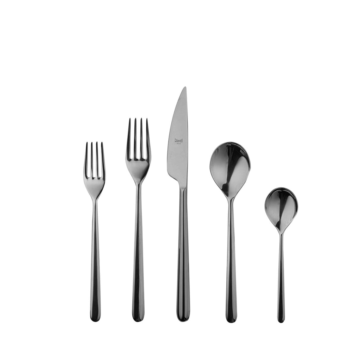  Mepra Linea Flatware Set - Black Gold - Bonton