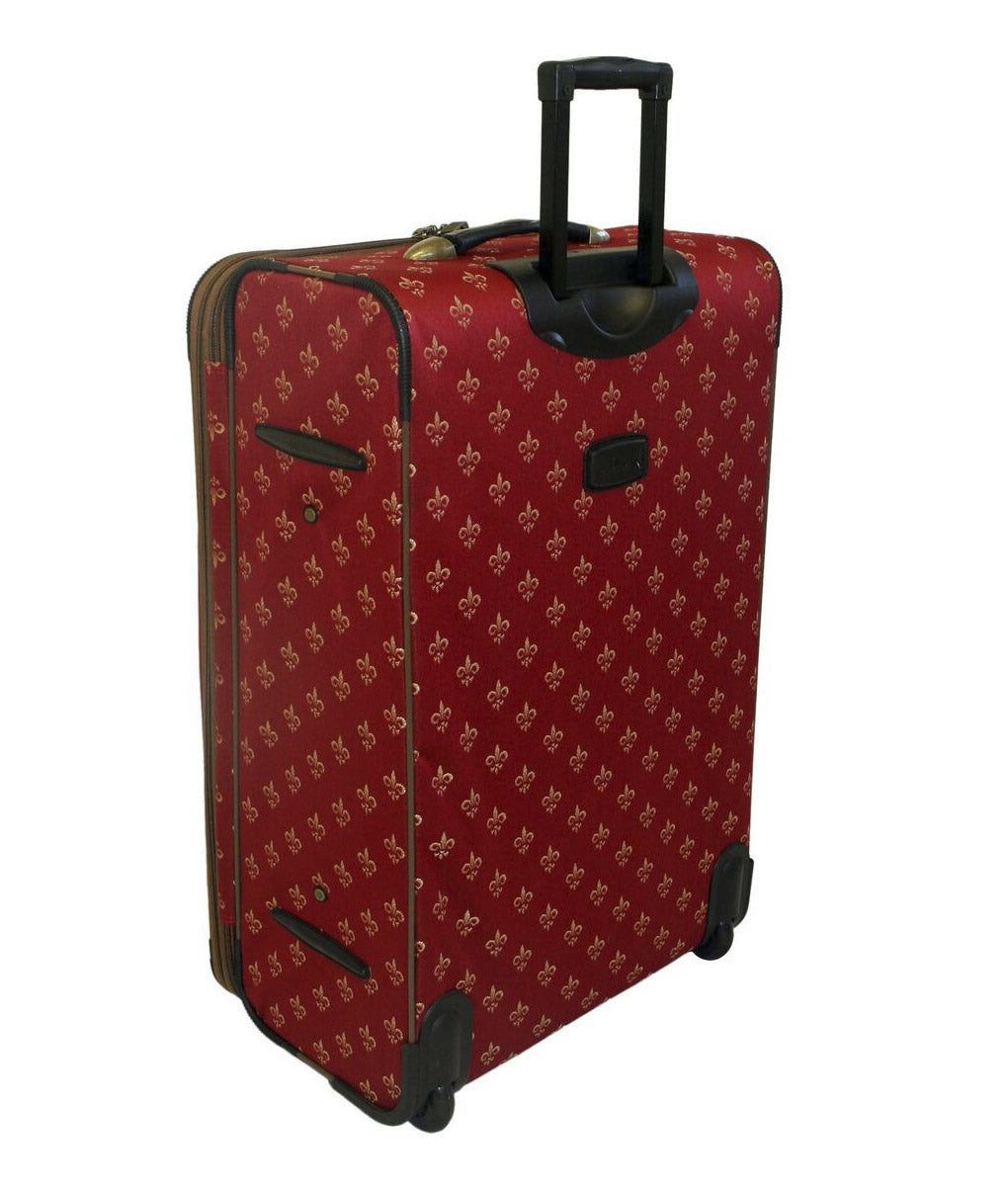  American Flyer American Flyer Fleur De Lis 4-Piece Luggage Set - Red - Bonton