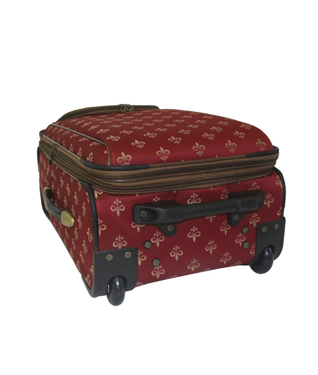  American Flyer American Flyer Fleur De Lis 4-Piece Luggage Set - Red - Bonton