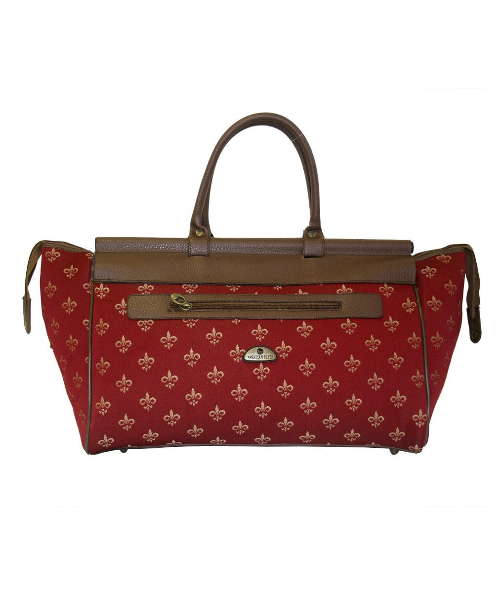  American Flyer American Flyer Fleur De Lis 4-Piece Luggage Set - Red - Bonton