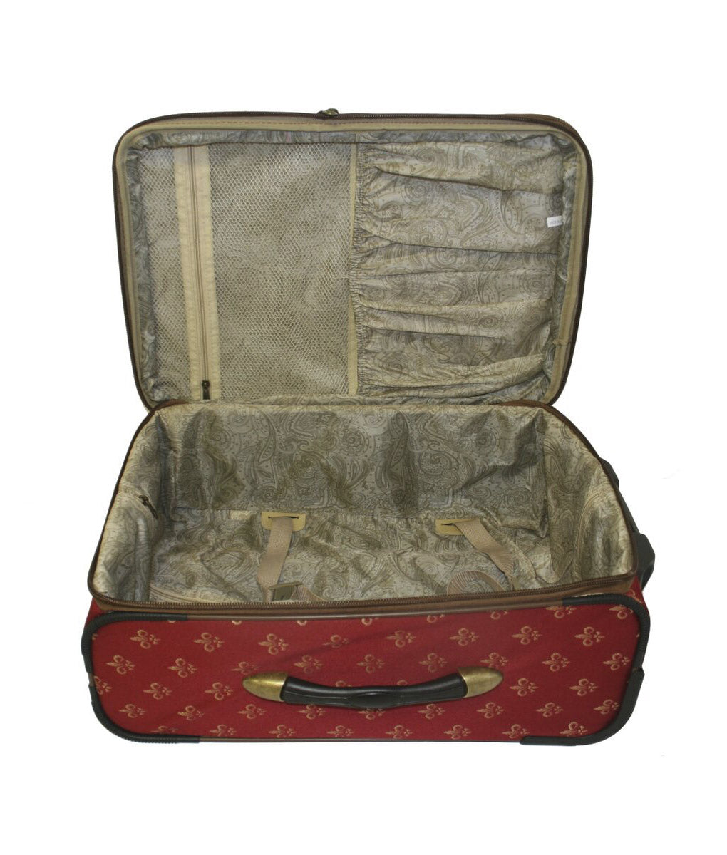  American Flyer American Flyer Fleur De Lis 4-Piece Luggage Set - Red - Bonton