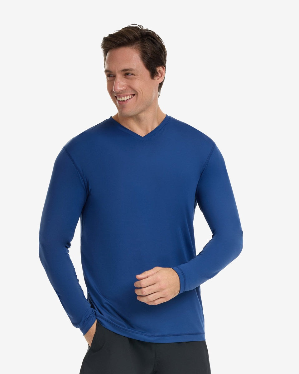  BloqUV MEN'S PERFORMANCE V-NECK (12003) - Black - Bonton