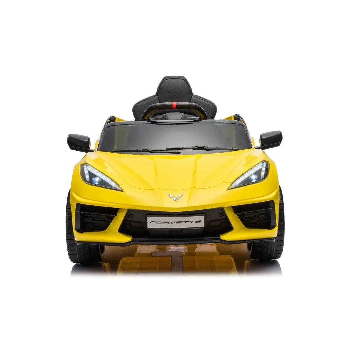  Freddo 12V Chevrolet Corvette C8 Stingray 1-Seater Kids Ride-on Car - White - Bonton