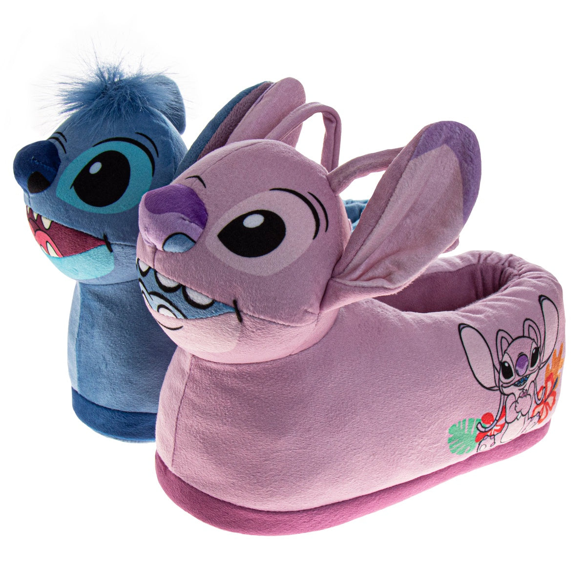  Josmo Disney Lilo and Stitch Slippers for Girls - Stitch Plush Warm Soft Aline Comfy Lightweight House Shoes - 2-3 - Bonton
