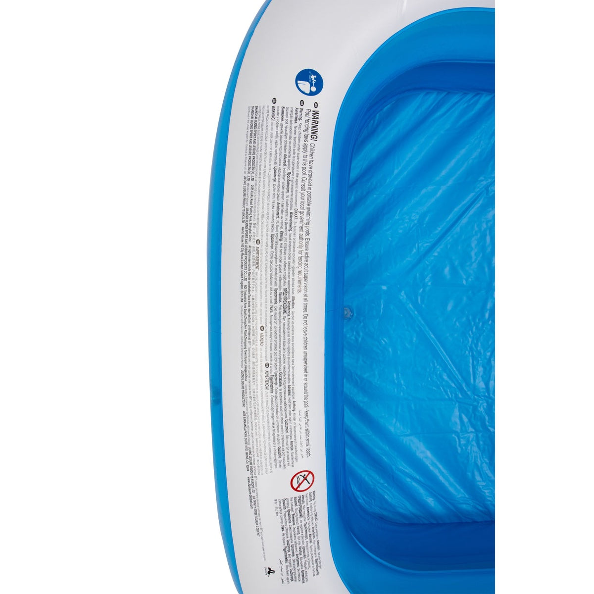  Pool Central 8.5' Blue and White Inflatable Rectangular Swimming Pool - 8.5' - Bonton