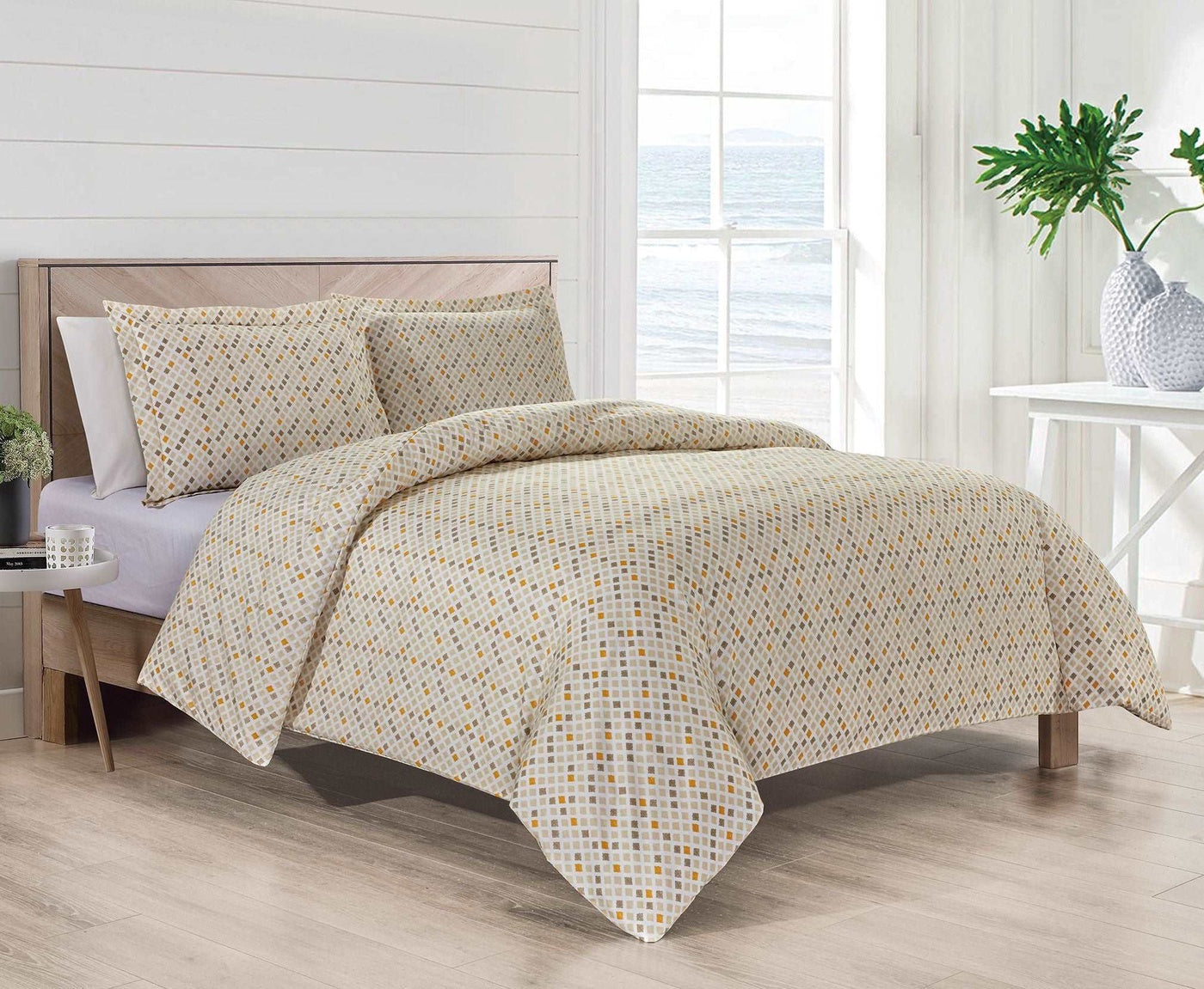  Bibb Home Bibb Home 4 Pc Duvet & Down Alternative Comforter Set - Queen - Bonton