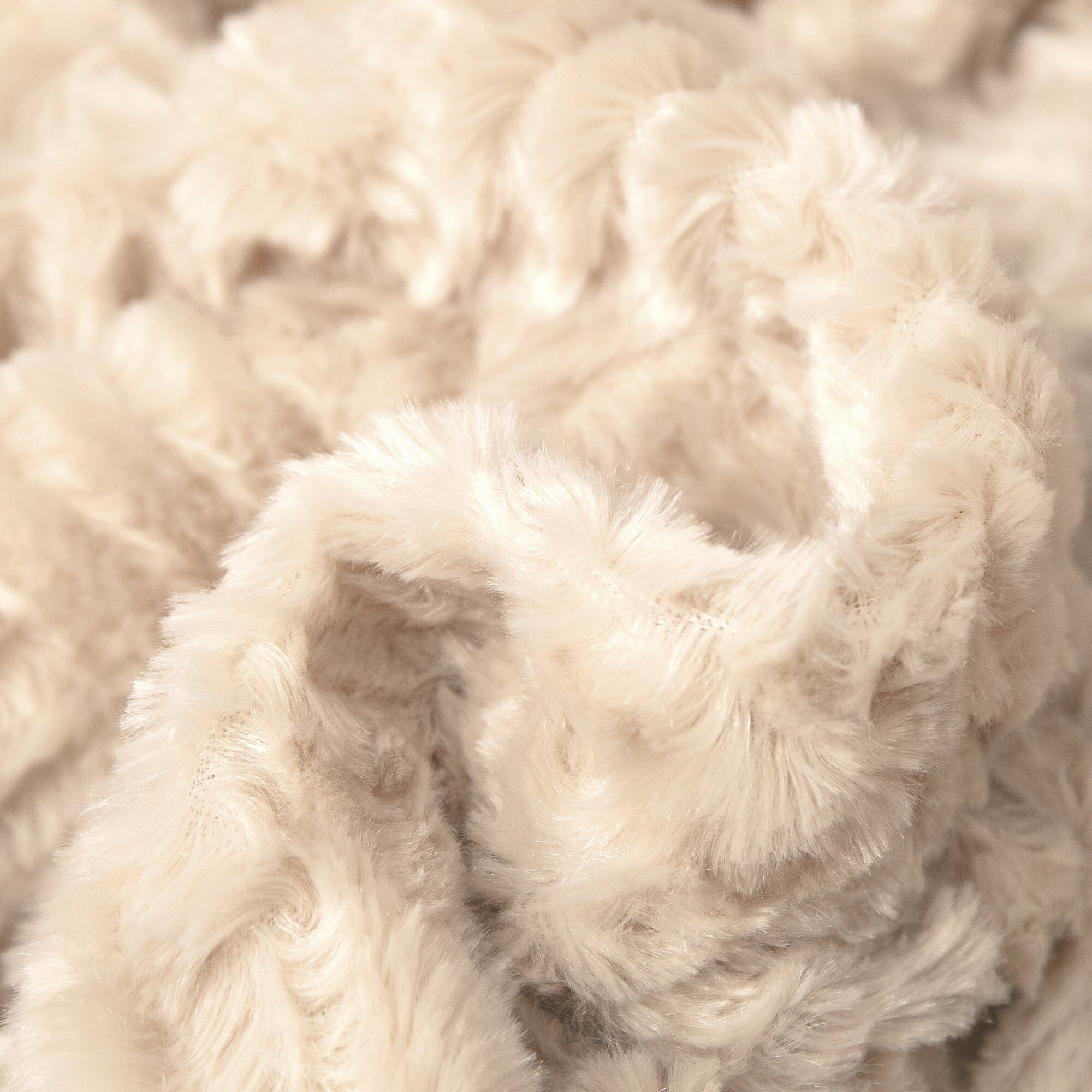  DaDa Bedding Collection DaDalogy Bedding Champagne Ivory Faux Fur Throw Blanket - Dreamy Gold Geometric Embossed Sherpa Backside - Super Soft Warm Cozy Plush Fluffy by DaDa Bedding Collection - 90