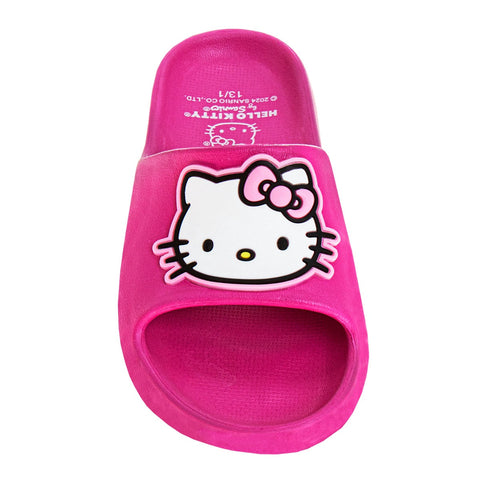 Josmo Sanrio Hello Kitty Girls Floral Slides Open Toe Sandals - Summer Beach Water Pool Shoes