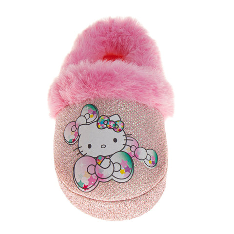 Josmo Sanrio Hello Kitty Slippers Girls - Kitty White Indoor Cute House Shoes Plush Fuzzy Shoes Cat Slippers (Toddler)