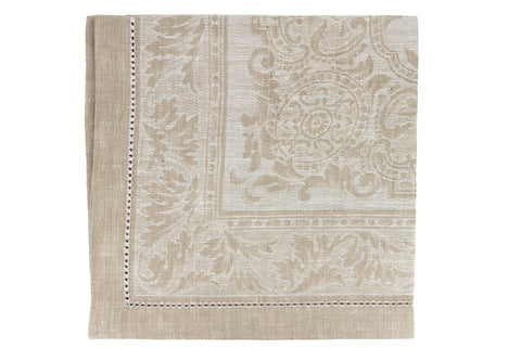 Arboretum Set of 6 Linen Napkins - Ivory and Taupe