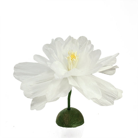22" White and Yellow Spring Floral Artificial Craft Stem
