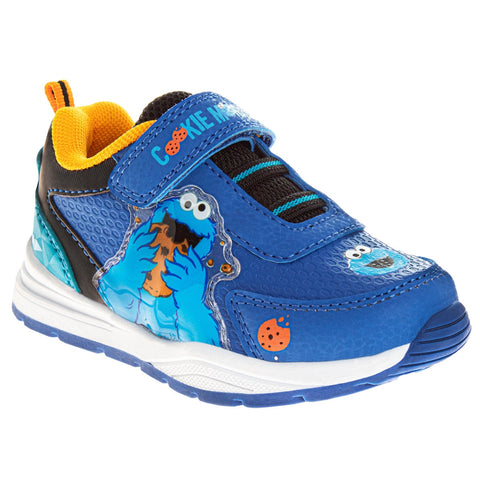 Sesame Street Boys/Girls Cookie Monster Hook and Loop Fashion Sneaker (Toddlers)
