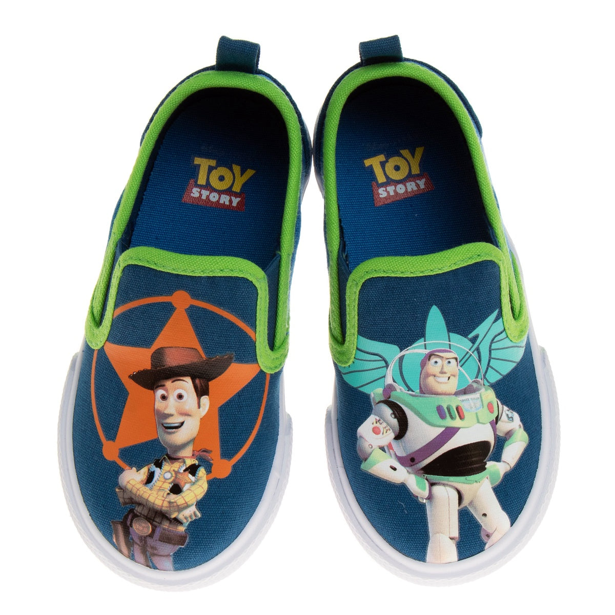  Josmo Toy Story Casual No Lace Shoes - Buzz Lightyear Sheriff Woody Low Top Canvas Slip-on Tennis Boys Sneakers (Size 5-12 Toddler) - 5 - Bonton