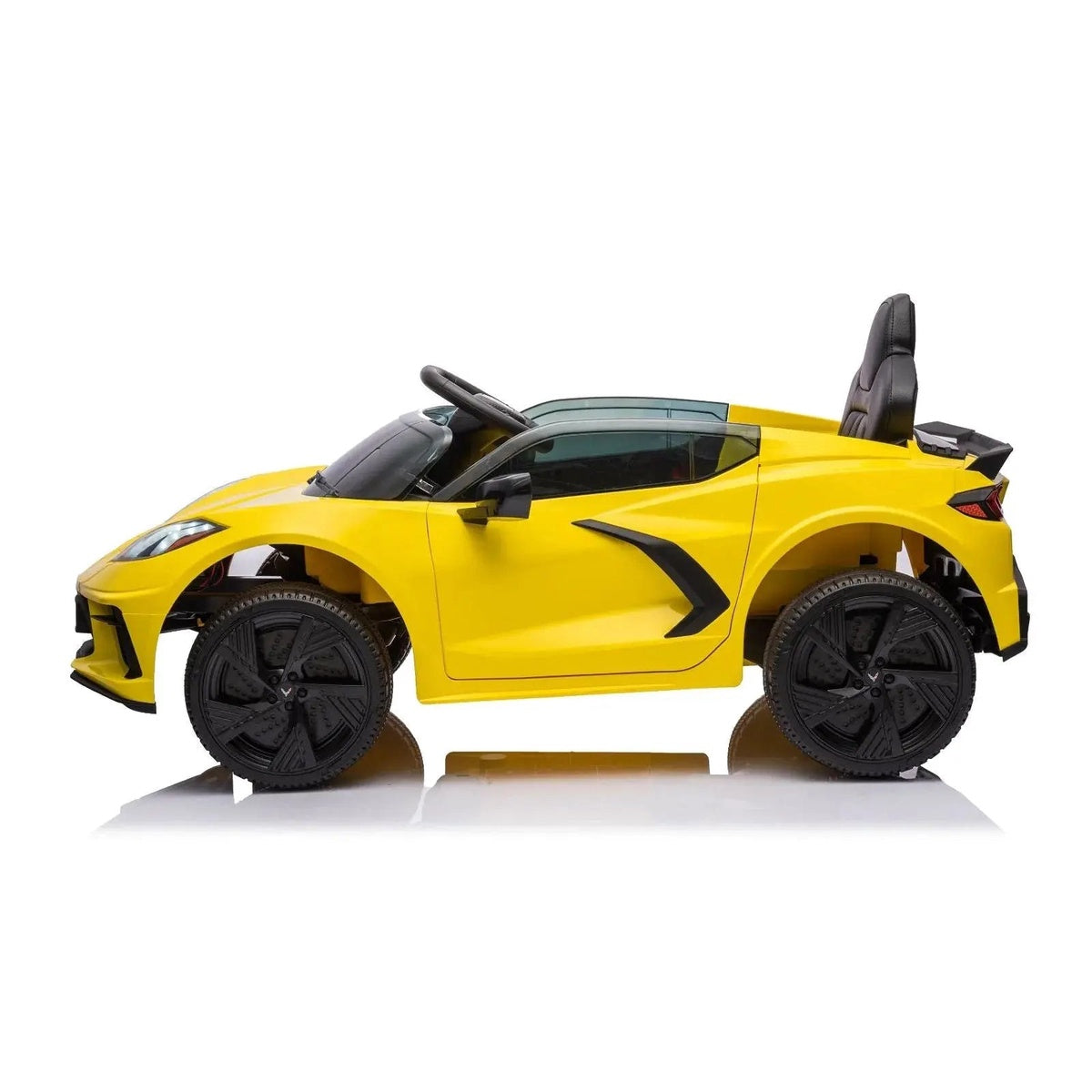  Freddo 12V Chevrolet Corvette C8 Stingray 1-Seater Kids Ride-on Car - White - Bonton