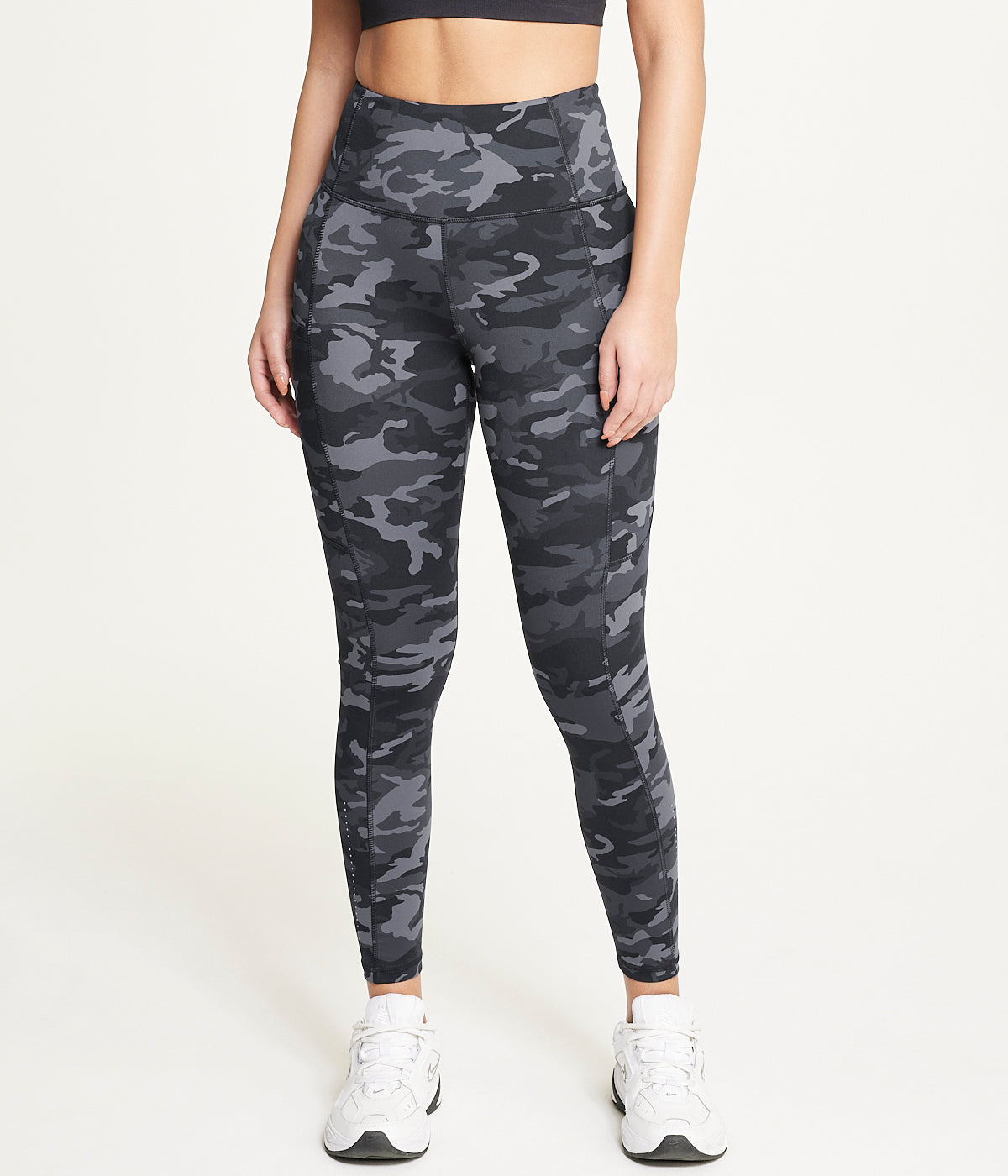  Exertek Side Pocket Legging - Black Camo - Bonton