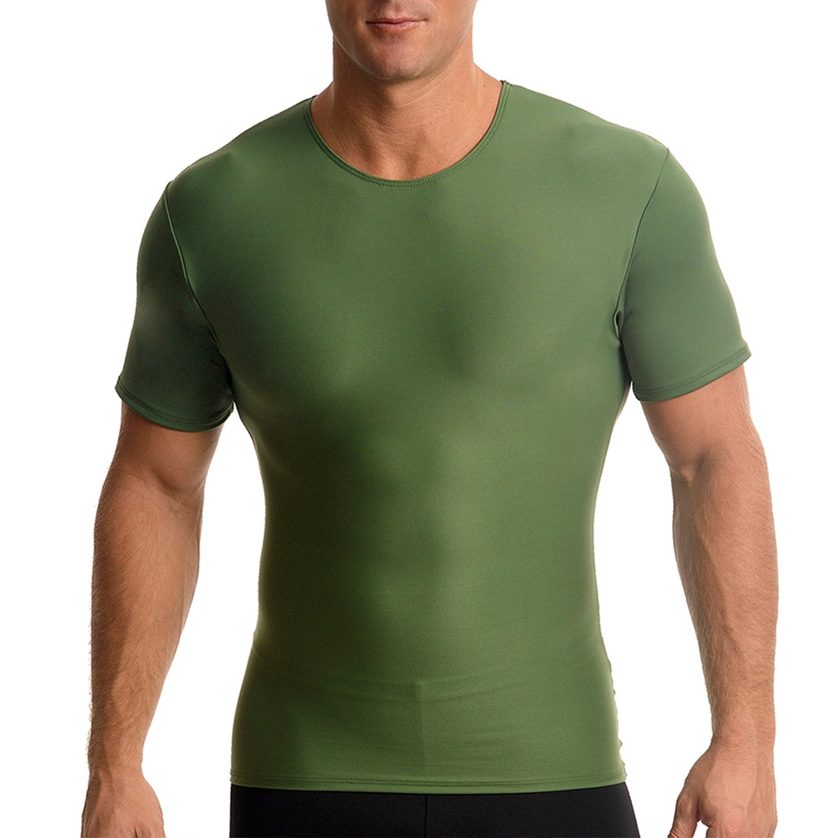  InstantFigure Insta Slim Activewear Compression Crew Neck TA0001 - Gunmetal - Bonton