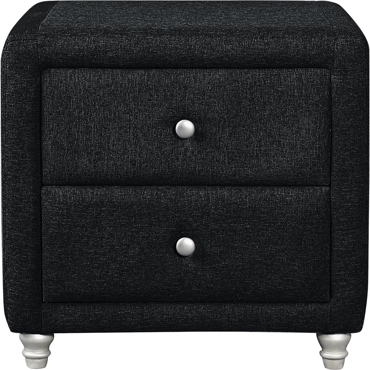  Camden Isle Upholstered Nightstand - Black - Bonton