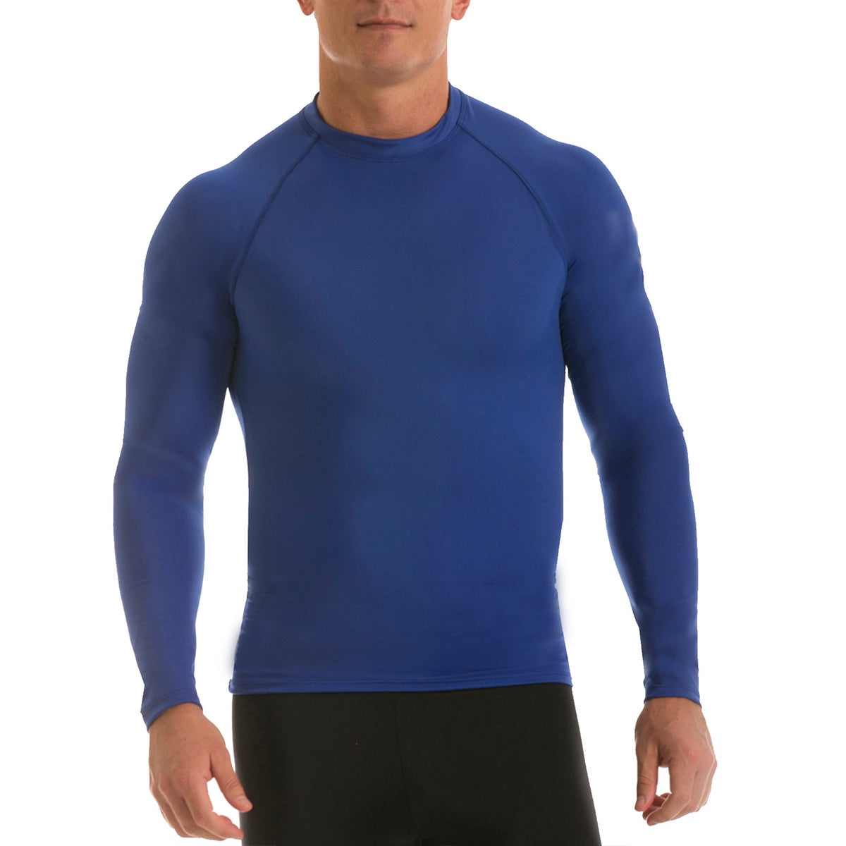  InstantFigure Insta Slim Activewear Compression Raglan Long Sleeve MA2010 - Black - Bonton