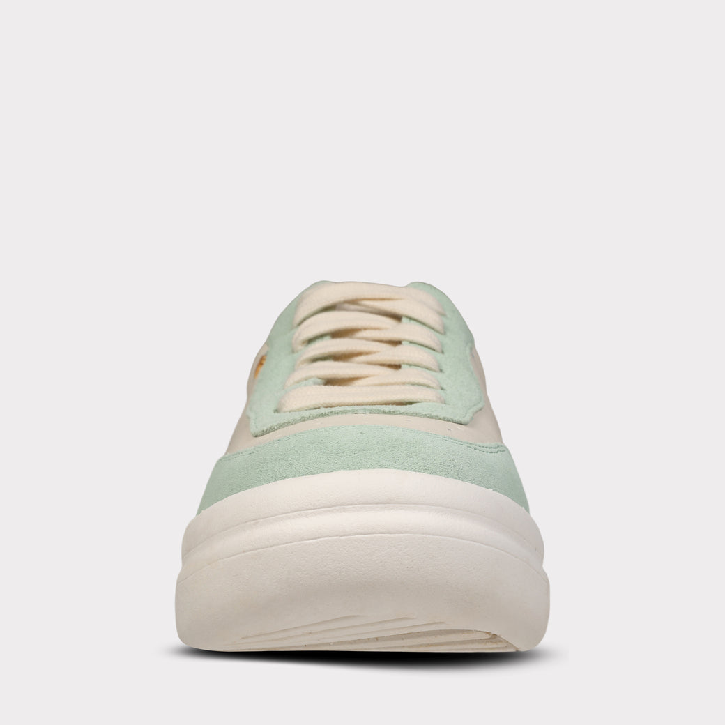  Mykos Nyla Women's Lace-Up Sneaker - White/Sand - Bonton