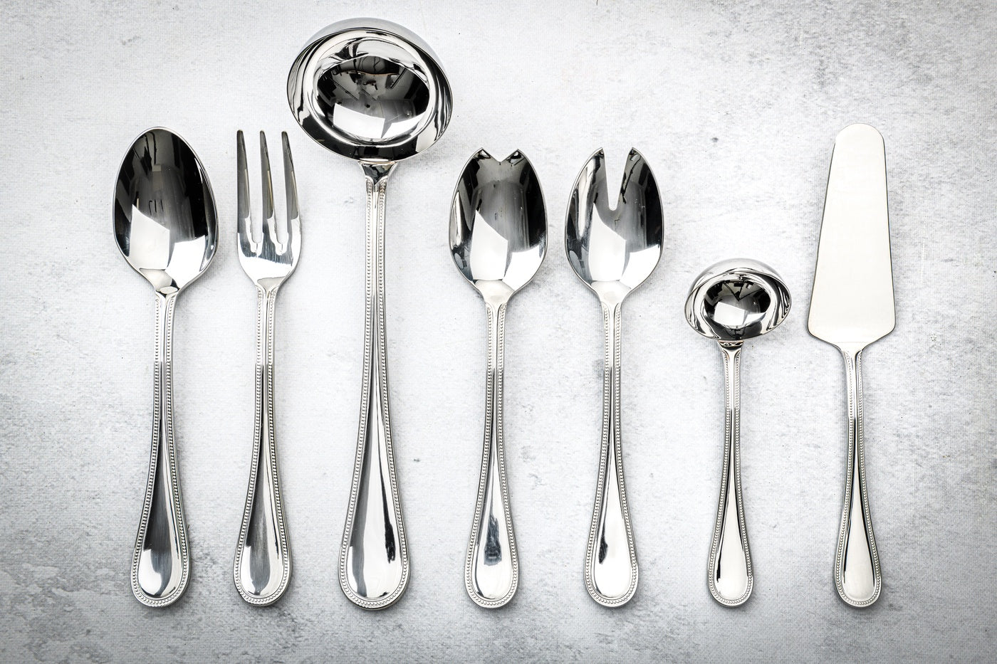  Mepra Perla Serving Set - Silver - Bonton