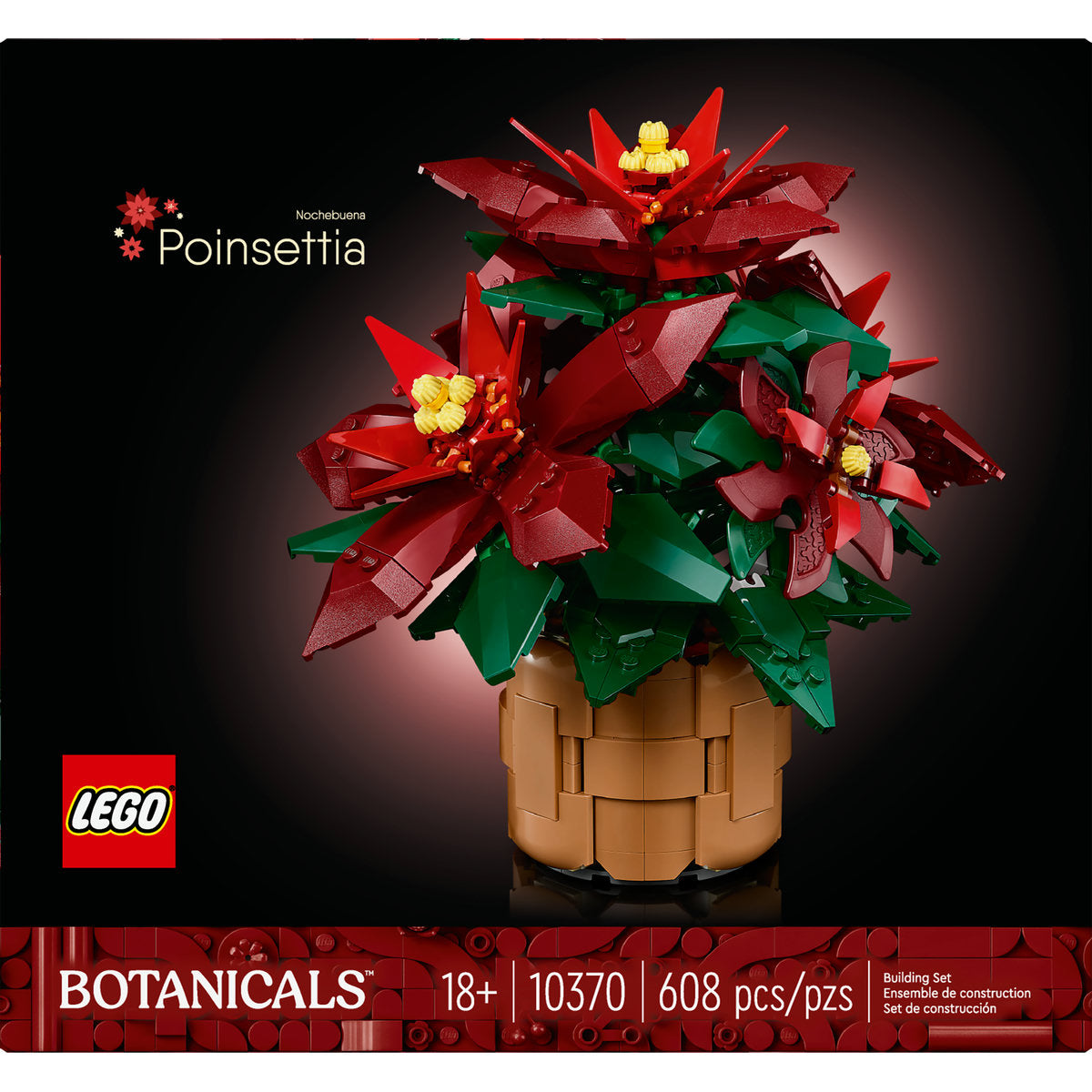  LEGO LEGO® Icons Poinsettia Plant Decor Building Set 10370 - Botanicals - Bonton