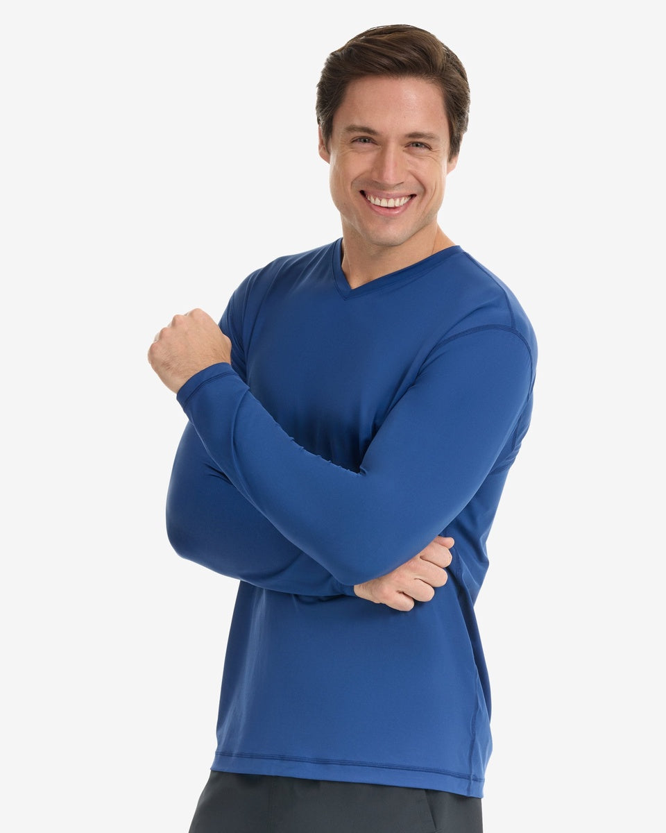  BloqUV MEN'S PERFORMANCE V-NECK (12003) - Black - Bonton