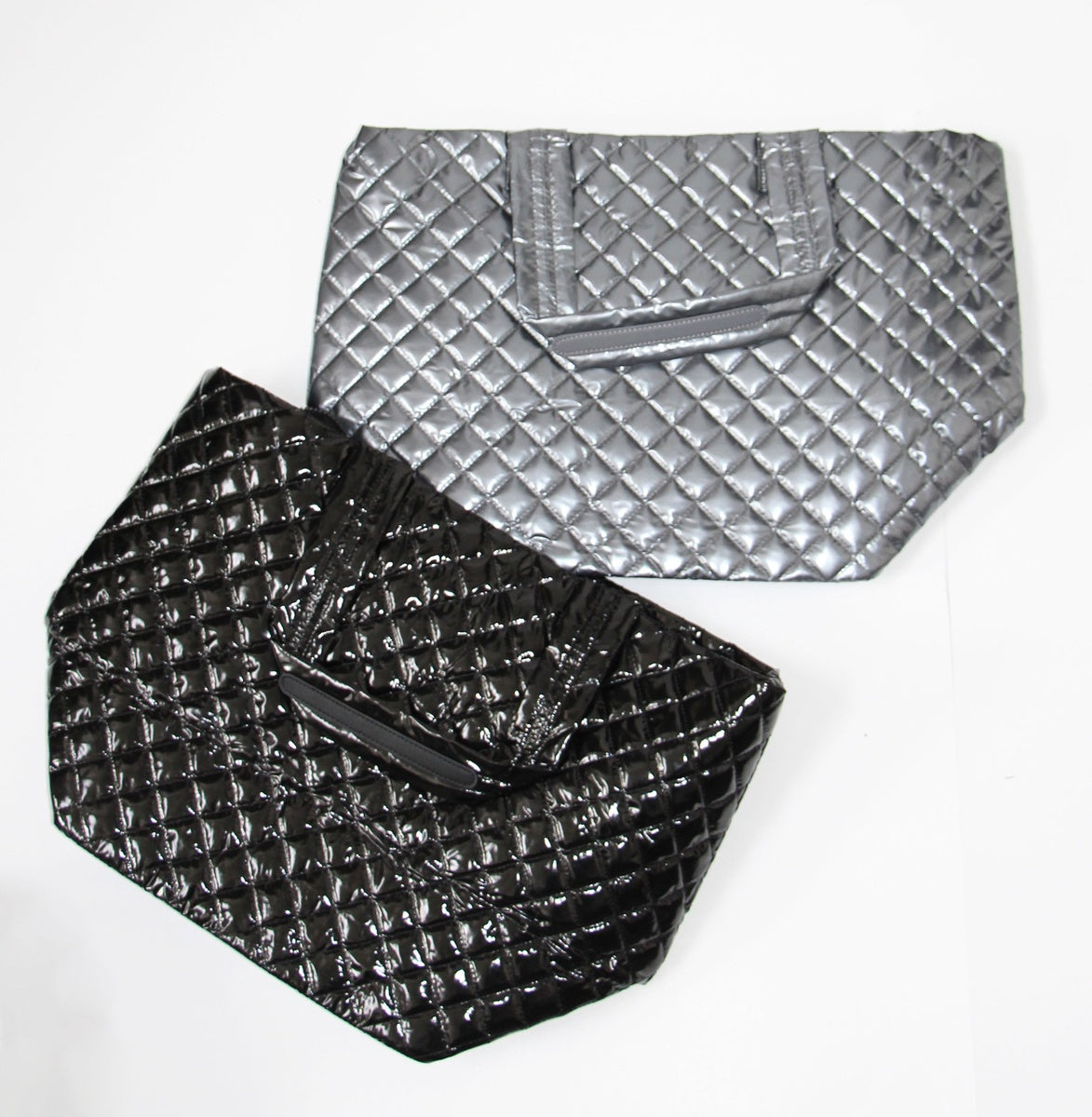  Lemonbella The Debra Diamond Tote Glossy Black - Default Title - Bonton
