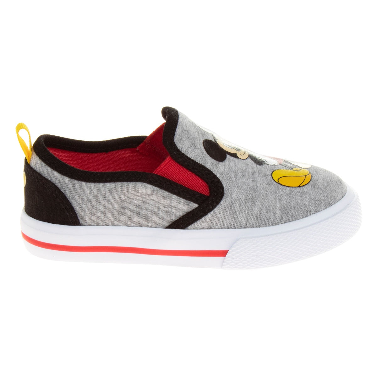  Josmo Mickey Mouse Casual No Lace Shoes - Low Top Canvas Slip-on Tennis Boys Sneakers - Disney Character Sneaker Shoe (Size 5-12 Toddler) - 5 - Bonton