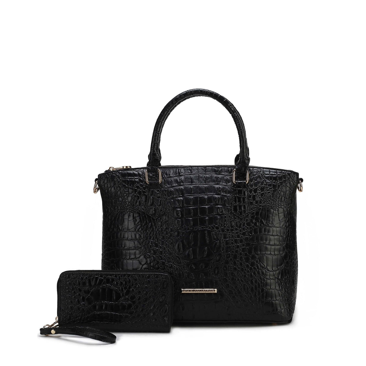  MKF Collection Liora Croc Embossed Tote Bag and Set - Croco Black - Bonton