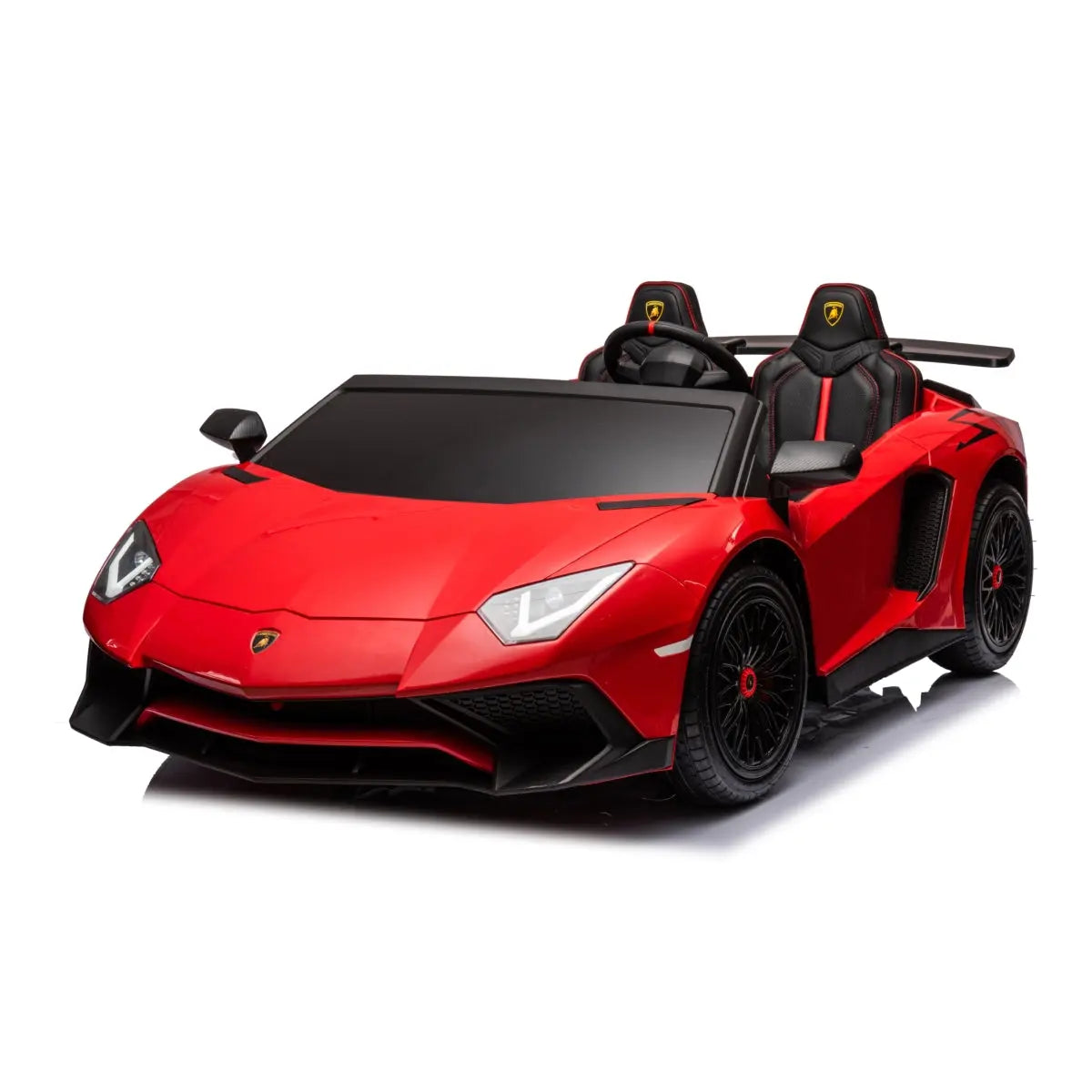  Freddo 24V Lamborghini Aventador 2 Seater Ride on Car for Kids: Advanced Brushless Motor & Differential for High-Octane Fun - Red - Bonton