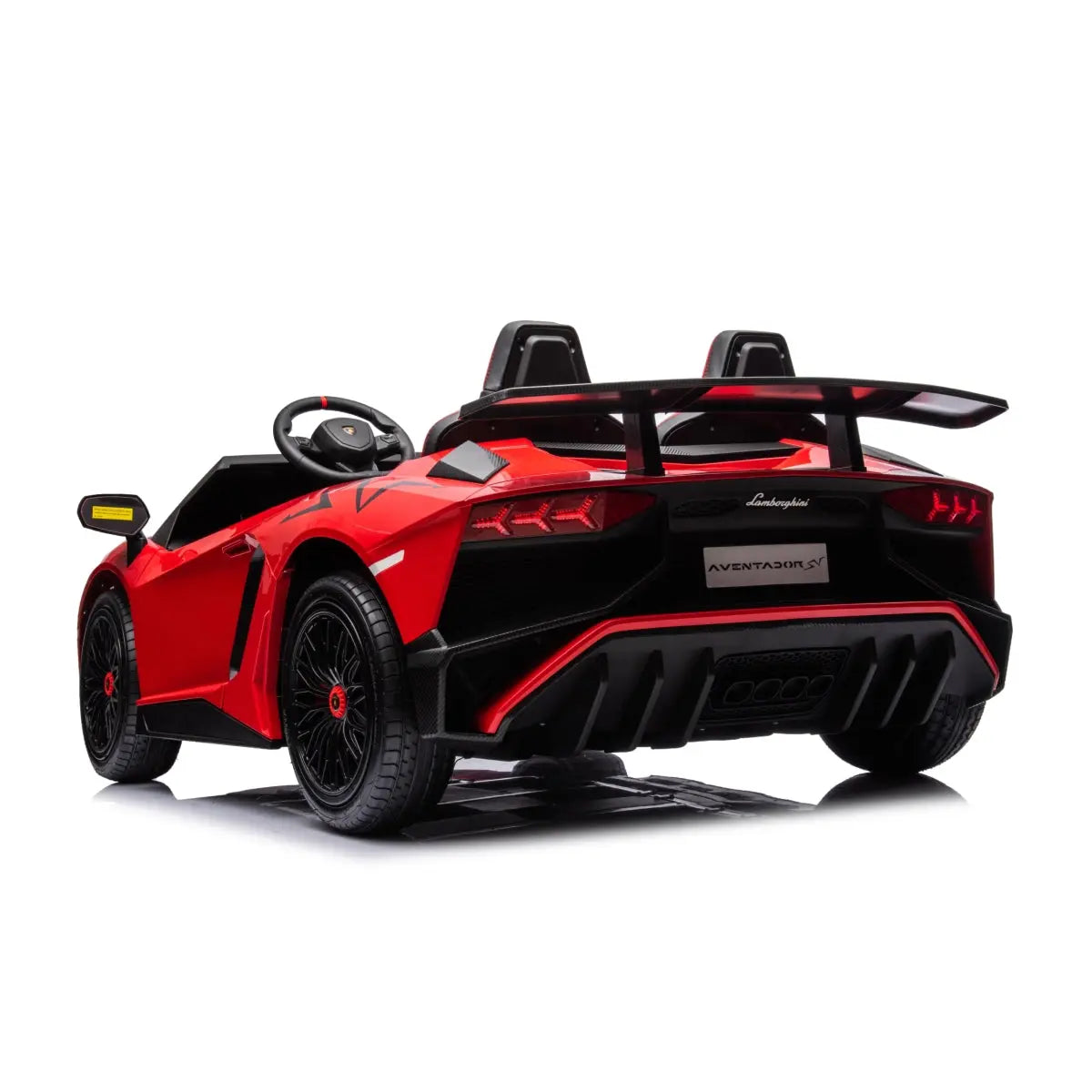  Freddo 24V Lamborghini Aventador 2 Seater Ride on Car for Kids: Advanced Brushless Motor & Differential for High-Octane Fun - Red - Bonton